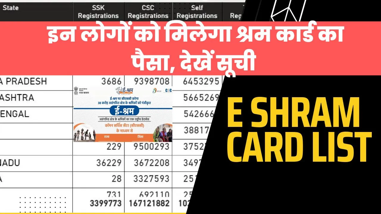 E Shram Card List